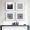 简约北欧现代抽象装饰画黑白几何线条ins艺术卧室客厅背景墙挂画