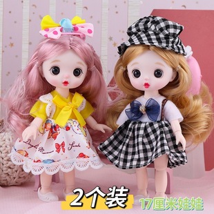 8分17厘米巴比娃娃套装换装女孩公主宝宝可爱bjd儿童玩具生日礼物