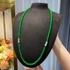 VISING珠宝6mm108颗巴西绿玉髓玛瑙珠串珠链毛衣链多戴款媲美翡翠