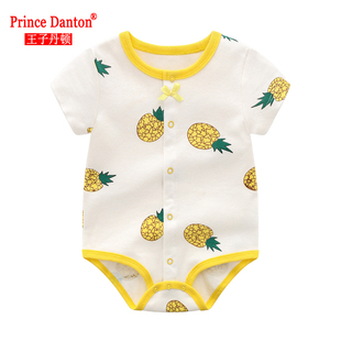 女婴儿连体衣夏装纯棉宝宝夏季公主哈衣新生儿衣服0-1岁3个月爬服
