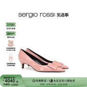 sergiorossi女鞋，sr1系列尖头浅口细跟高跟鞋