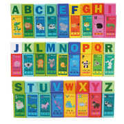 字母数字粒大块积木桶装实木玩具益智幼儿童木制场景彩色早教100