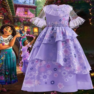 童装童裙魔法满屋米拉裙子紫色连衣裙蓬蓬儿童礼服裙