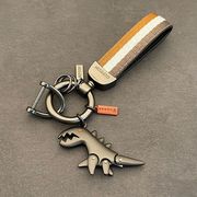 简约织带钥匙扣网红小恐龙挂件可爱卡通汽车钥匙链挂饰创意礼物女