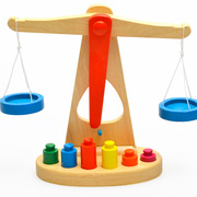 砝码天平玩具木制早教玩具掌握平衡原理蒙氏教具蒙特梭利幼儿园