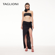 TAGLIONI法式半身长裙女辣妹炸街黑色包臀裙今年流行三件套装裙