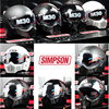 simpson辛普森复古头盔碳纤维摩托车，全盔男女机车，跑盔哈雷个性m30