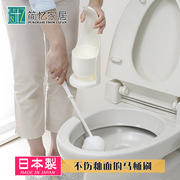 日本进口sanko马桶刷圆头，软毛刷卫生间，厕所清洁刷长柄洁厕刷子