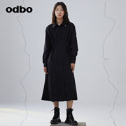 odbo欧迪比欧原创设计师品牌休闲长袖，衬衫连衣裙女舒适裙子