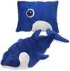 （）美国wishpets仿真蓝色海豚毛绒玩具公仔变形两用抱枕