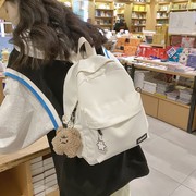 简约百搭小双肩包女小众设计感ins书包韩版日系平板电脑学生背包