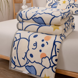 牛奶绒毛毯办公室午睡空调沙发盖毯薄被珊瑚，法兰绒床单夏季小毯子