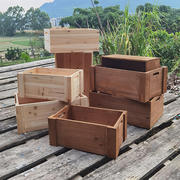 长方形木箱木盒子复古装饰超市，木筐收纳储物实木箱子大号无盖