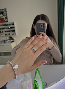 俄罗斯S925银戒指时尚字母宽面情侣对戒条纹磨砂小众设计简约闭口
