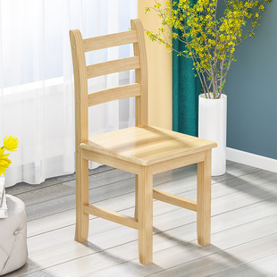 实木靠背椅餐桌椅现代简约木头原木凳子家用松木实木椅子