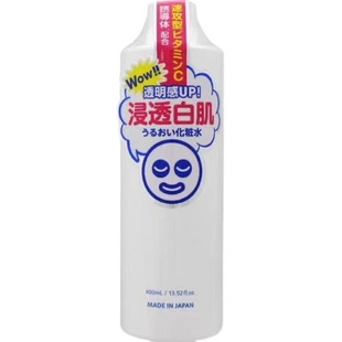  日本本土石泽研究所透明白肌保湿晒后修复美白vc化妆水400ml