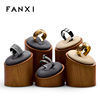 凡西fanxi实木戒指展示架橱窗陈列展示道具斜面超纤戒指架托3件套