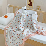 夏季婴幼儿四层竹棉盖毯宝宝空调房小毯子儿童幼儿园午休盖被