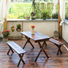 户外桌椅实木露台组合休闲椅，庭院别墅室外阳台花园折叠防腐木桌椅