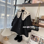 女童加绒棉服冬装儿童2023冬季女孩韩版洋气宝宝加厚棉衣外套