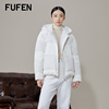 fufen福芬白色羽绒服，女短款白鹅绒绒，偏厚短外套yr-14501