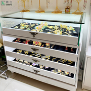 饰品柜珠宝柜玻璃柜服装店，中岛展柜皮带，玉器展示柜台烤漆柜