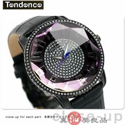 日本 Tendence天势 女款满天星镶钻切割面大表盘皮带时尚手表