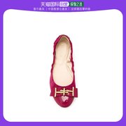 香港直邮TODSTOD'S 女士枣红色天鹅绒绒面革芭蕾舞鞋 XXW0HI0AS10