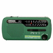 德劲(degen)cy1收音机，全波段老年人，充电式应急照明手摇发电太阳