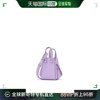 欧洲直邮LOEWE浅紫色小牛皮紧凑型手提包