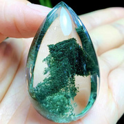 魅晶天然原矿水晶晶体通包裹体透绿幽灵原石吊坠