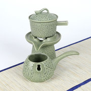 茶具套装家用石磨懒人创意茶壶，功夫茶杯半全自动泡茶器陶瓷