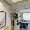 欧式双面钟钟客厅家简q创意，轻奢挂表静音，时挂现代用约挂墙钟表两