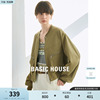 Basic House/百家好廓形工装外套女2024春季宽松棒球服夹克