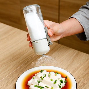 定量盐罐调料盒玻璃控盐瓶厨房调料罐防潮调味罐撒盐罐调味瓶套装