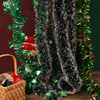 圣诞装饰彩条圣诞节元旦幼儿园教室吊饰毛条彩带加密氛围场景布置
