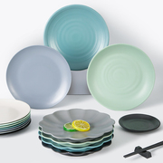 北欧密胺餐具盘子圆形创意盘，餐厅饭店仿瓷，塑料餐盘圆形菜盘商用碟