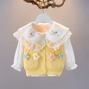 女童韩版春装女宝宝可以春季小童装婴幼儿童套装12345岁半潮