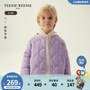 teenieweeniekids小熊童装23年款，秋冬女宝宝糖果色棉服外套