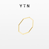yin隐「易」系列，18k金多边形，几何戒指情侣对戒