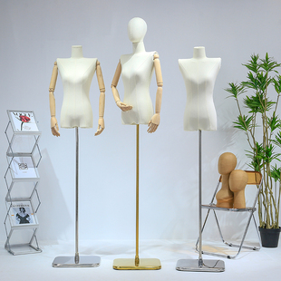 韩版平肩锁骨模特道具女半身服装店女装橱窗直角，肩模特人偶展示架