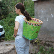 筐萝婴儿背篼家用小孩竹编编织竹篮，背篓手工竹篓竹筐纯筐收纳买菜