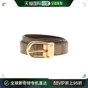 香港直邮coach蔻驰女士卡其老花针，扣腰带双面可用牛皮皮带宽2.5cm