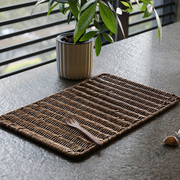 仿藤编餐厅餐桌垫餐垫欧式 长方形隔热垫沥水垫茶具杯垫防滑垫子