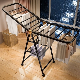 折叠晾衣架阳台多功能晒被子，神器家用室内晾衣杆落地晒衣架卧室
