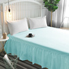 外贸纯棉床裙床罩单件全棉席梦思保护套纯色床单1.5m1.8m床特