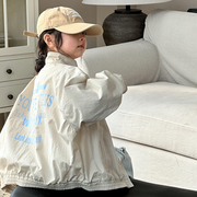 女童春装外套2024韩版童装儿童洋气上衣休闲夹克中大童棒球服