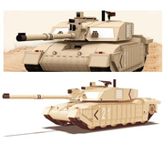 儿童手工折纸DIY拼装立体3D纸质模型仿真MBT坦克军事纸模型制作