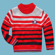 儿童毛衣立领高领，撤柜品牌童装中大童羊毛衫，男童秋冬季潮