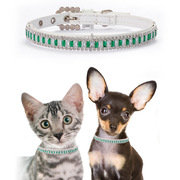 zhous宠物用品项圈牵引绳，脖圈钻石猫咪项链中小型犬狗圈颈圈饰品